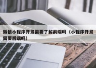 微信小程序开发需要了解前端吗（小程序开发需要后端吗）