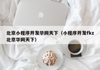 北京小程序开发华网天下（小程序开发fkz北京华网天下）