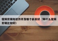 视频剪辑和软件开发哪个前景好（做什么视频剪辑比较好）