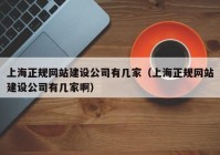 上海正规网站建设公司有几家（上海正规网站建设公司有几家啊）