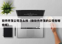 软件开发公司怎么样（做软件开发的公司有哪些呢）