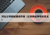 河北公司网站建设作用（公司网站建设的意义）