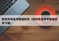 软件开发自学教程软件（软件开发自学教程软件下载）