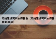 网站建设实训心得体会（网站建设实训心得体会3000字）