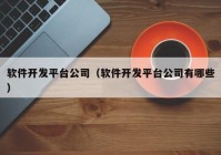 软件开发平台公司（软件开发平台公司有哪些）