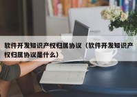 软件开发知识产权归属协议（软件开发知识产权归属协议是什么）